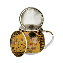 Подаръчен Комплект за Чай Gustav Klimt Collection - The Kiss Brown 430 мл