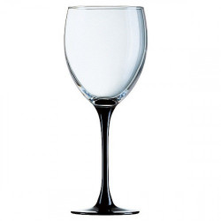 Чаши за вино на черно столче 330 мл, 6 броя Lace