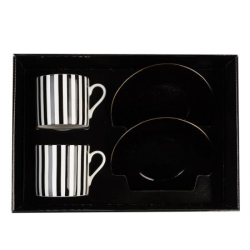 Комплект чаши за чай Black and White