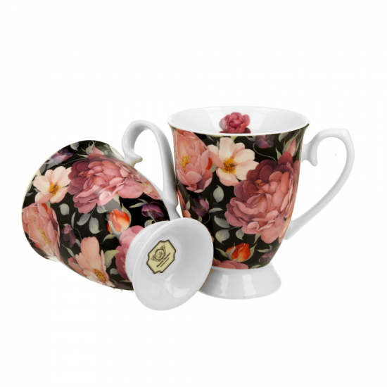 Подаръчен сервиз за чай Floral Collection - Spring Roses Blackна най-ниска цена - podaratsi.bg