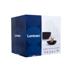 Сервиз за хранене luminarc diwali black and white 19 частина най-ниска цена - podaratsi.bg