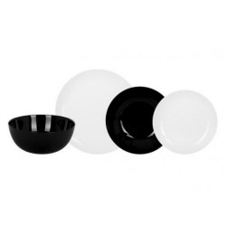 Сервиз за хранене luminarc diwali black and white 19 частина най-ниска цена - podaratsi.bg