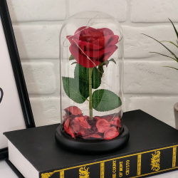 Вечни рози в стъкленица
