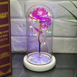 Луксозна роза в стъкленица с лед осветление 