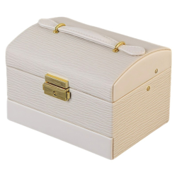 Кутия за Накити с 3 Нива и Златна Закопчалка