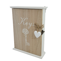 Кутия за ключове с дървен капак Keys