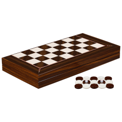 Дървен шах и табла 2 в 1 Premium Walnut 