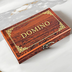 Комплект за Игра на Домино с Дървена Кутия