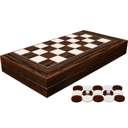Дървен шах и табла Abanoz