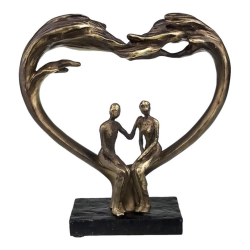 Арт пластика сърце с двойка