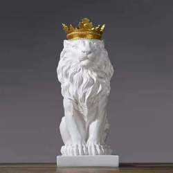Луксозна статуетка Лъв с Корона