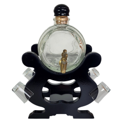 Стъклено Буре с Канелка (1 Литър) и 4 Чаши на Стойка