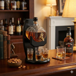 Стъклено буре 550мл с чаши