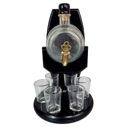 Стъклено буре 550мл с чаши