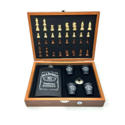 Комплект манерка с шах и аксесоари "Jack Daniels"