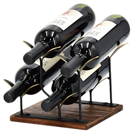 Съхранява 4 бутилки стабилно